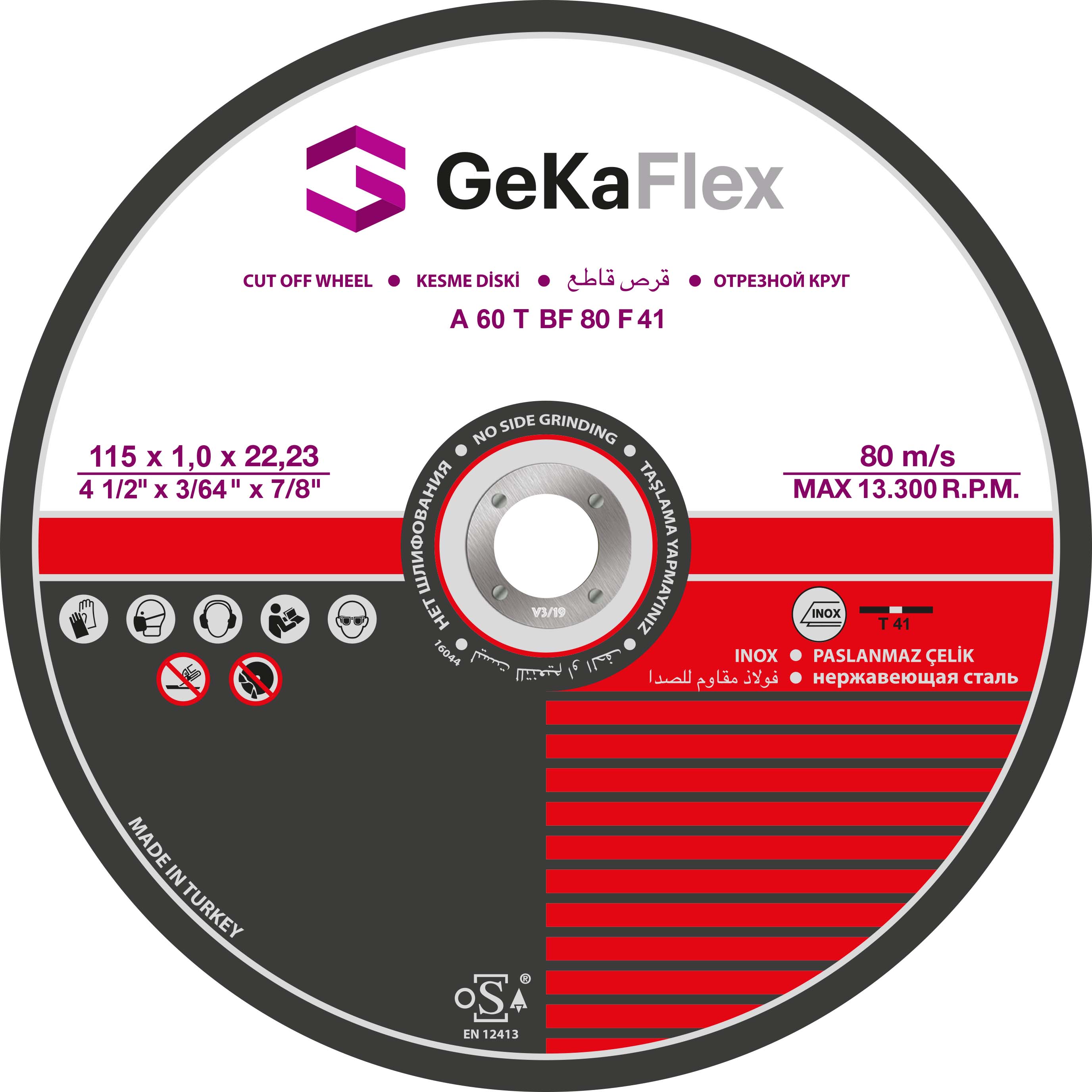 THIN CUT-OFF DISCS FOR STAINLESS STEEL / INOX Resim